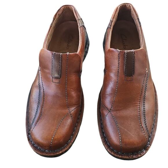 Clarks Men's Escalade Slip-On Loafers Brown Size 8 - Picture 2 of 7